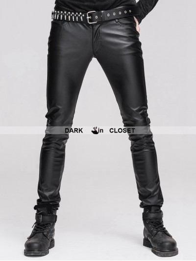black tight leather pants