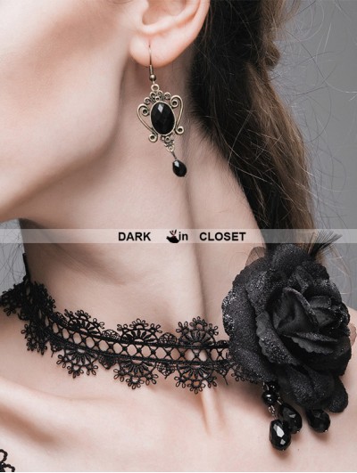 Black Rose Gothic Choker