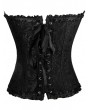 Black Pattern Gothic Overbust Corset