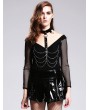 Devil Fashion Black Gothic Punk Sexy Shirt for Women