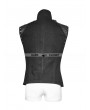 Punk Rave Black Gothic Military Uniform Vest for Men