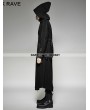 Punk Rave Black Gothic Heavy Punk Long Hooded Coat for Men 