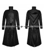 Punk Rave Black Gothic Heavy Punk Long Hooded Coat for Men 