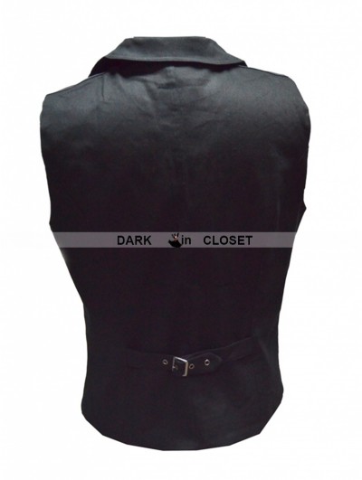 Pentagramme Black Gothic Military Style Vest For Men