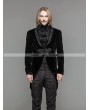 Devil Fashion Black Velvet Gothic Swallow Tail Jacket for Men