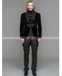 Devil Fashion Black Velvet Gothic Swallow Tail Jacket for Men