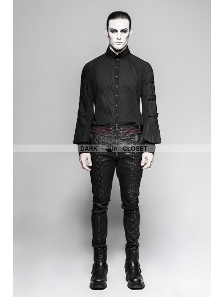 Punk Rave Black Gothic Vampire Piaget Bloody Decoy Trousers for Men ...