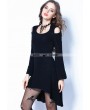 Dark in Love Black Gothic Off-the-Shoulder High-Low Dress