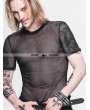 Devil Fashion Black Gothic Net Mens Short Sleeves T-Shirt