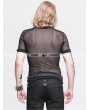 Devil Fashion Black Gothic Net Mens Short Sleeves T-Shirt