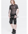 Devil Fashion Black Gothic Net Mens Short Sleeves T-Shirt