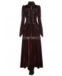 Punk Rave Red Gothic Palace Swallow Tail Long Dress Jacket for Women