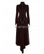 Punk Rave Red Gothic Palace Swallow Tail Long Dress Jacket for Women