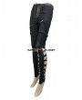 Devil Fashion Black Gothic Punk Lace-up Hollow-Out Buckle Belts Womens Pants