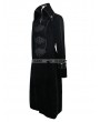 Devil Fashion Black Velvet Chinese Knot Gothic Vintage Long Jacket for Women