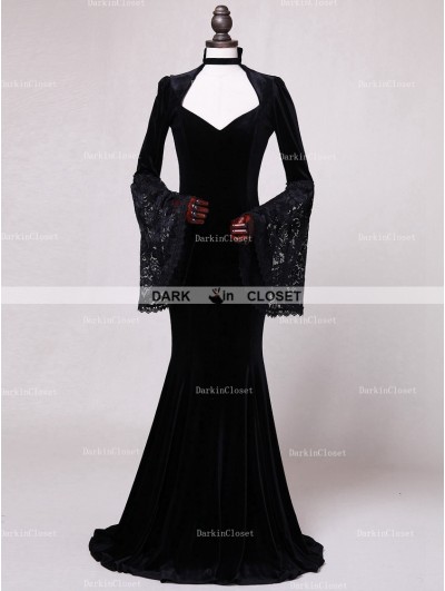 gothic fishtail dress