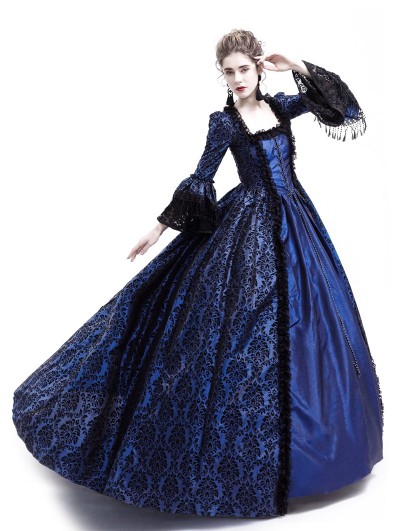 blue victorian style dresses