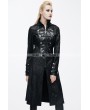 Devil Fashion Black Leather Gothic Military Cloak Coat for Women