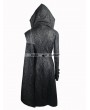 Devil Fashion Black Leather Gothic Military Cloak Coat for Women