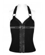 Punk Rave Black Gothic Punk Zipper Vest for Women