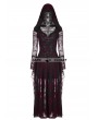 Punk Rave Gothic Witch Long Hooded Coat for Women