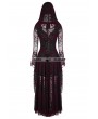 Punk Rave Gothic Witch Long Hooded Coat for Women