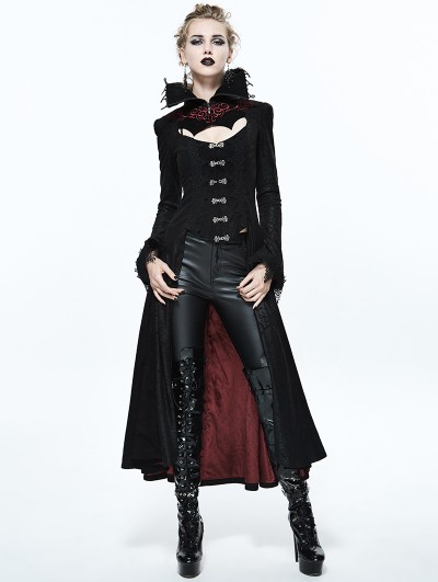 Devil Fashion Black and Red Gothic Dark Vampire Queen Style Jacket