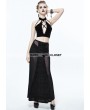 Devil Fashion Black Gothic Sexy Cross Long Skirt for Women