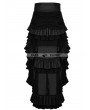 Punk Rave Black Steampunk Layered Belt High-Low Skirt