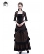 Rose Blooming Brown Victorian Bustle Dress