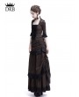 Rose Blooming Brown Victorian Bustle Dress