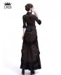 Rose Blooming Brown Victorian Bustle Dress