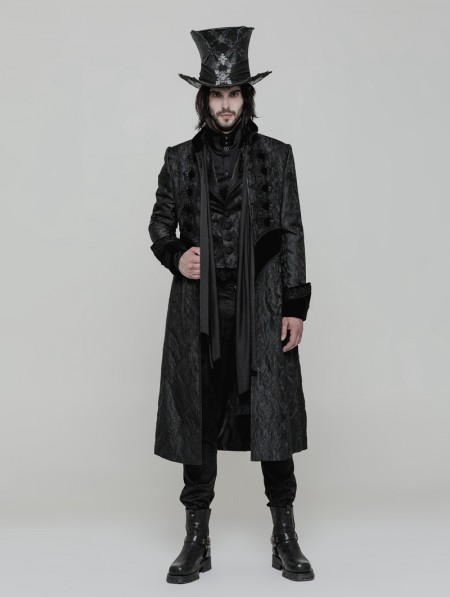 Punk Rave Gothic Victorian Gorgeous Long Coat for Men - DarkinCloset.com