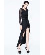 Devil Fashion Black Sexy Gothic High-Low Skirt for Women