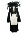 Eva Lady Black Gothic Vampire Dark Queen Coat for Women