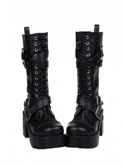 chunky punk boots