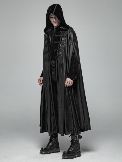 black hooded cloak mens