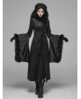 Punk Rave Black Gothic Gorgeous Jacquard Winter Warm Long Coat for Women