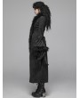 Punk Rave Black Gothic Gorgeous Jacquard Winter Warm Long Coat for Women