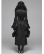 Punk Rave Black Gothic Gorgeous Jacquard Winter Warm Long Coat for Women