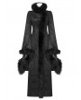 Punk Rave Black Gothic Gorgeous Jacquard Winter Warm Long Coat for Women