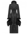 Punk Rave Black Gothic Gorgeous Jacquard Winter Warm Long Coat for Women