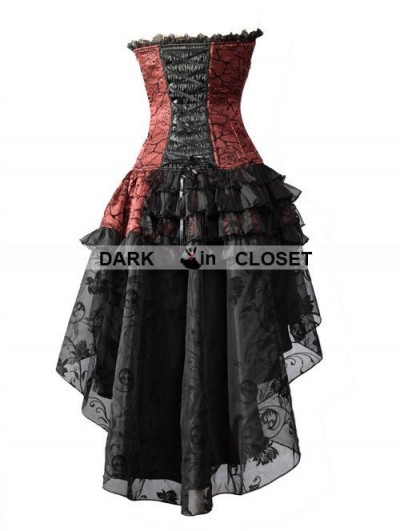 High low skirt corset best sale