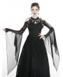 Dark in Love Black Gothic Retro Lace Off-the-Shoulder Cape for Women