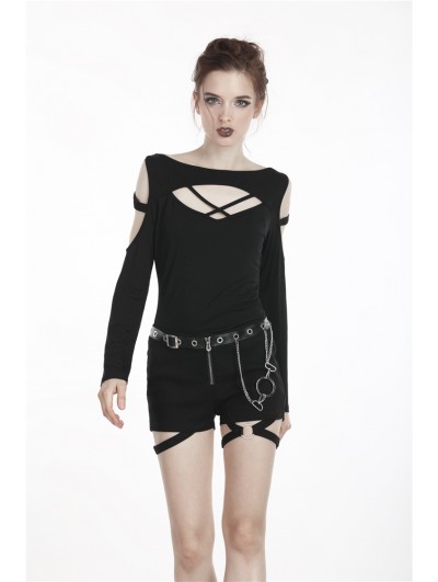 Late For The Train' Punk Shorts With Fringe Chain Belt. – DevilFashion  Official