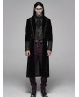 Punk Rave Black Retro Gothic Velvet Masquerade Ball Coat for Men