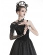 Dark in Love Black Gothic Flower Lace Sleeve for Women