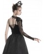 Dark in Love Black Gothic Flower Lace Sleeve for Women