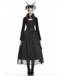 Dark in Love Black Gothic Velvet Vampire Cape with Big Bat Sleeves