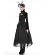 Dark in Love Black Gothic Velvet Vampire Cape with Big Bat Sleeves